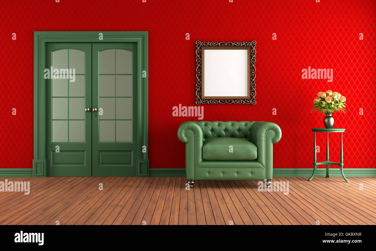 armchair interior door Stock Photo Alamy