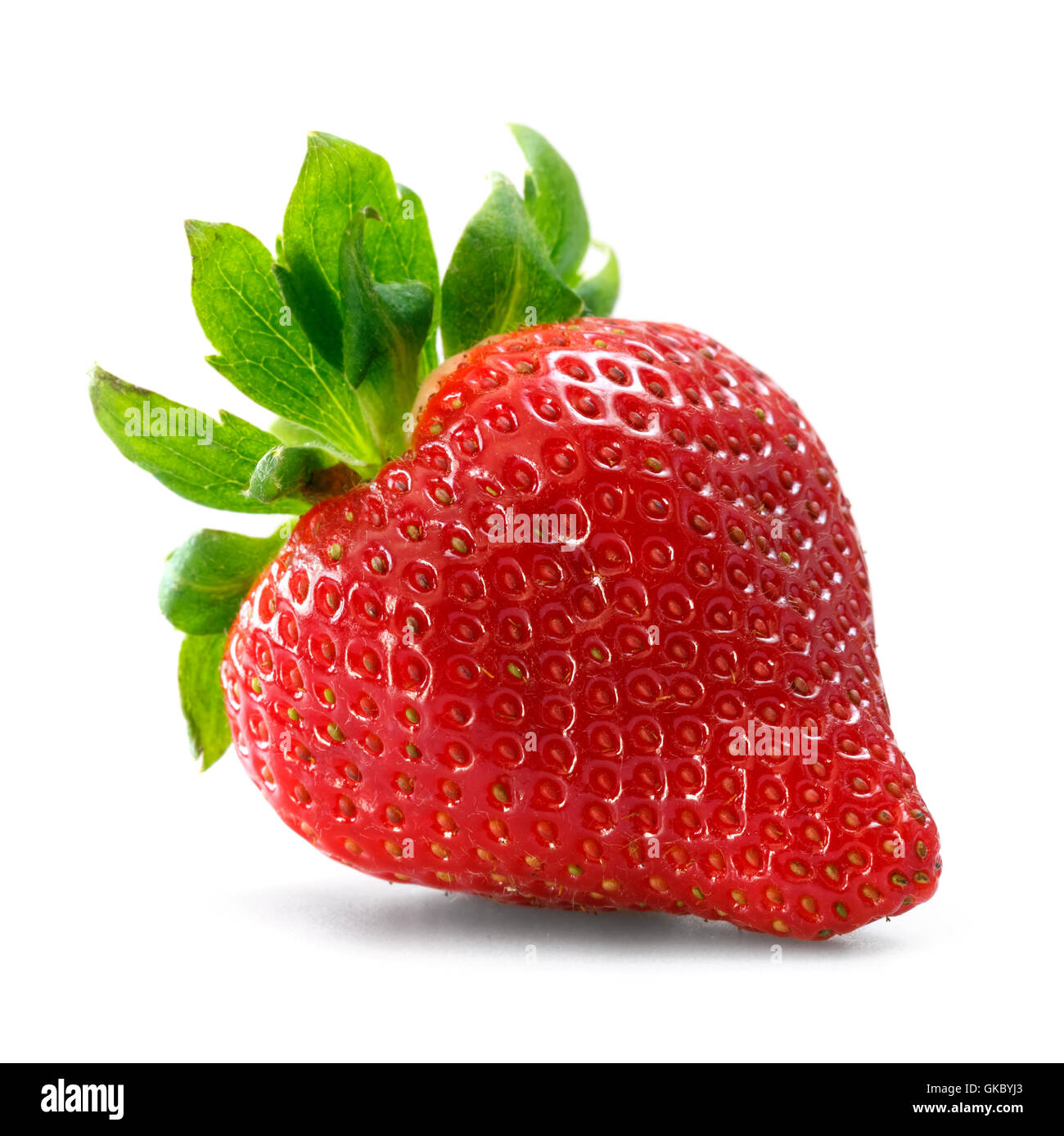 Single bright red strawberry Cut Out Stock Images Pictures Alamy