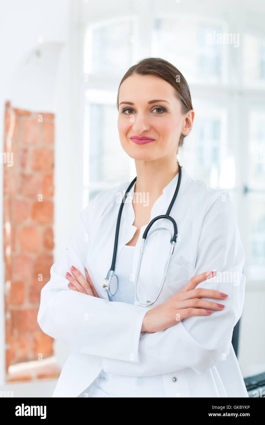 Portrait kind female doctor hi-res stock photography and images - Alamy