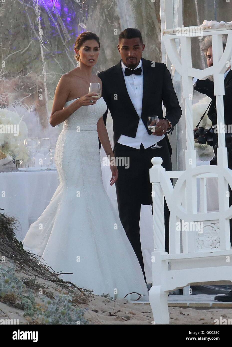 The wedding of Kevin-Prince Boateng and Melissa Satta at the church of  Stella Maris parish in Italy Featuring: Melissa Satta, Kevin-Prince Boateng  Where: Porto Cervo, Italy When: 25 Jun 2016 Credit: IPA/WENN.com **