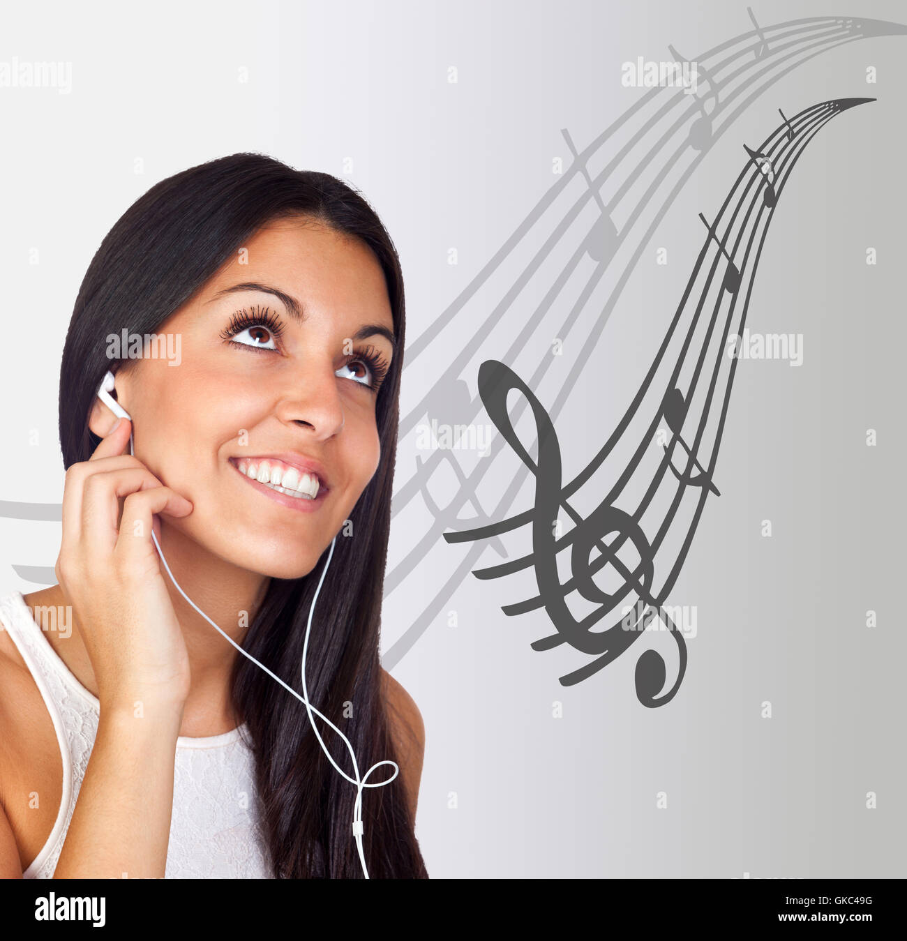 music earphones headphones Stock Photo Alamy