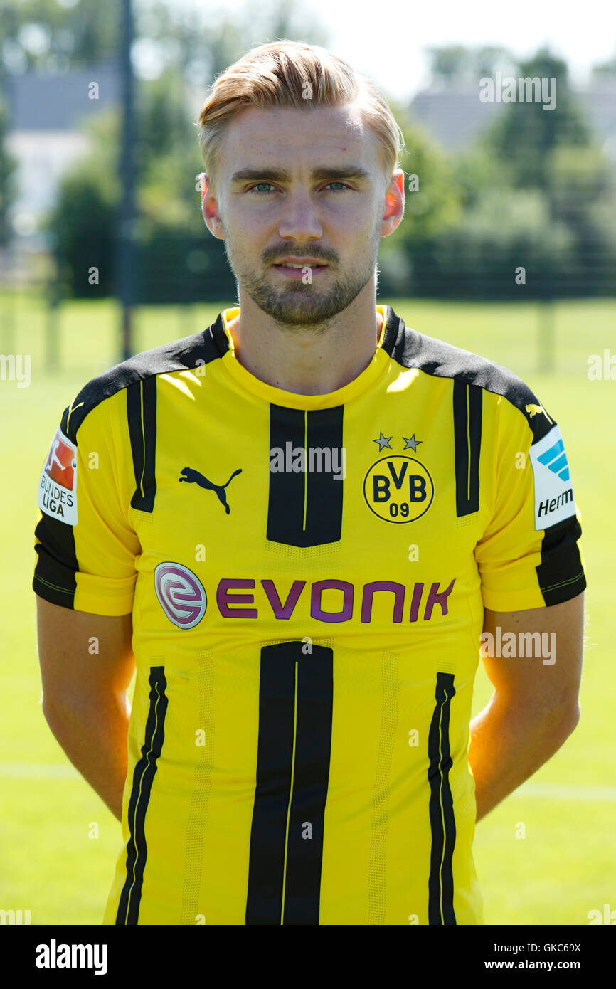 football, Bundesliga, 2016/2017, Borussia Dortmund, press photo shooting, portrait, Marcel Schmelzer Stock Photo