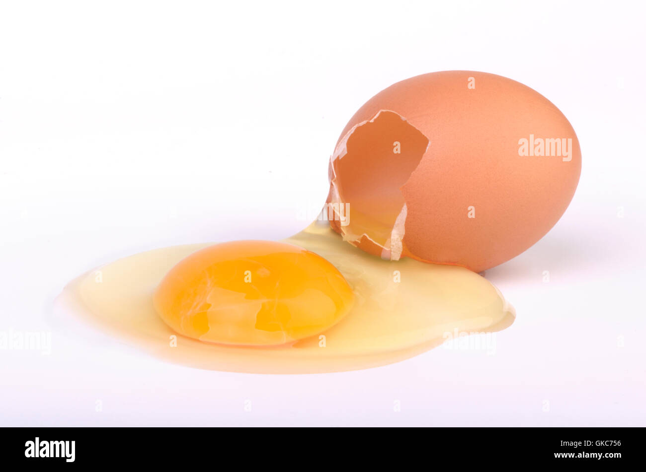 raw broken egg Stock Photo