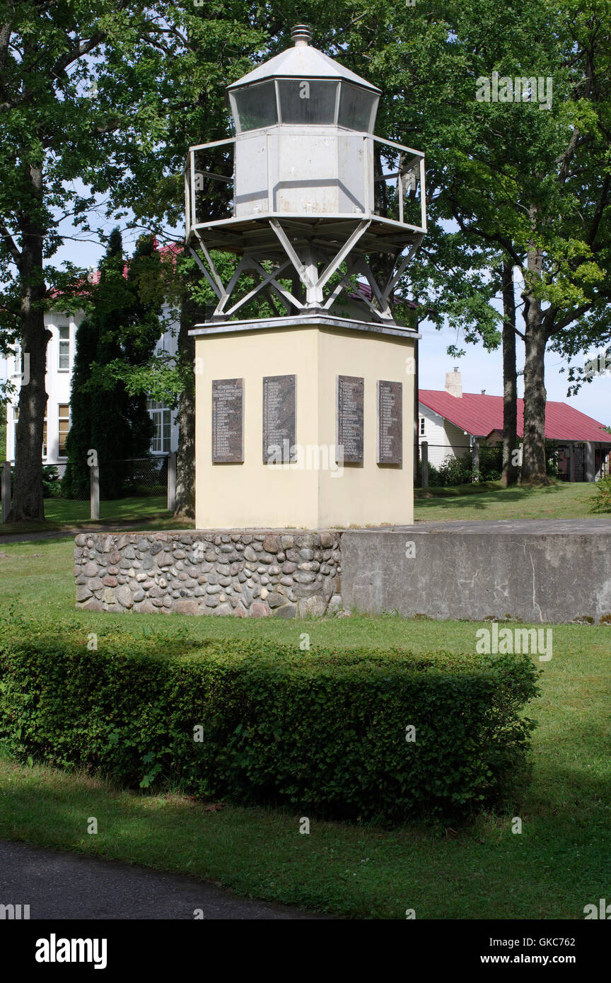 Seamen's memorial located in Ainazi. Latvia, Baltic States, EU Stock Photo