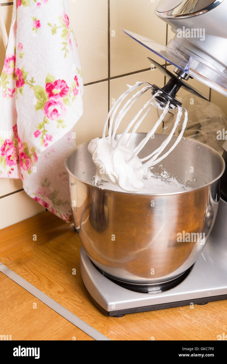 meringue in food processor Stock Photo Alamy