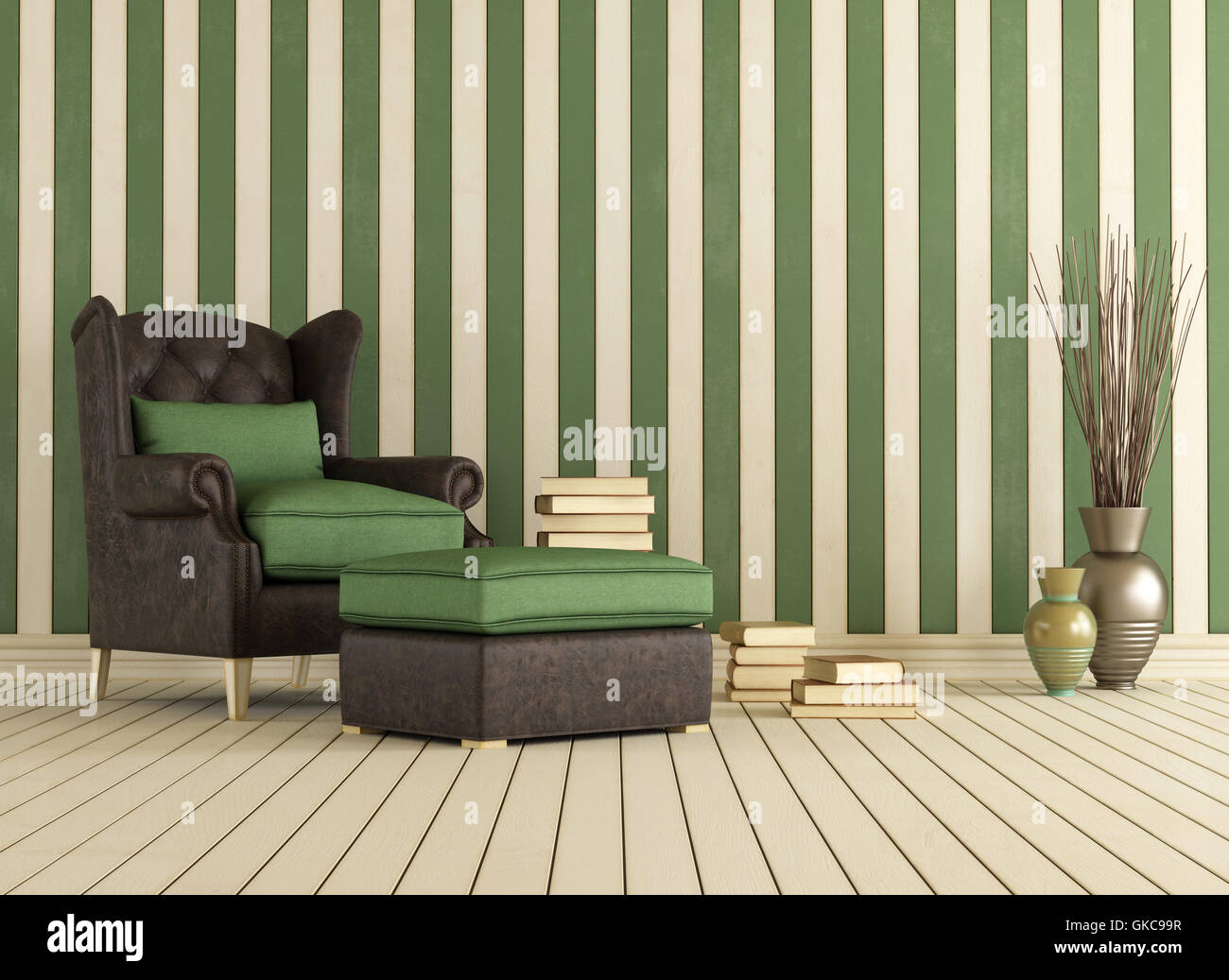 armchair interior vintage Stock Photo - Alamy