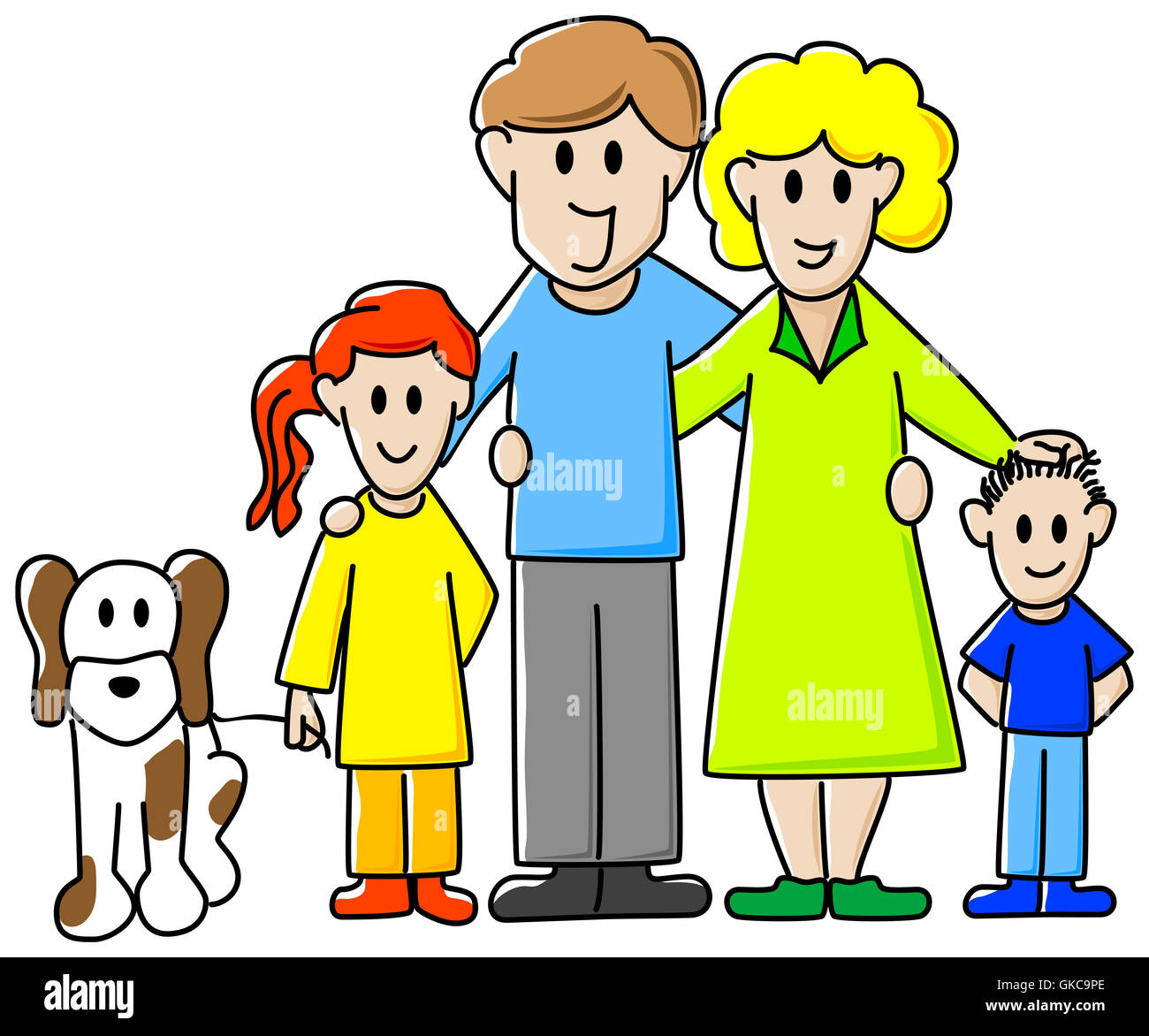 parents illustration mother Stock Photo