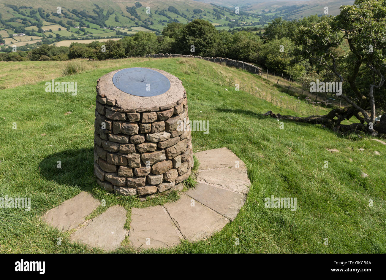 Direction Indicator at Flinter Gill above dentdale Yorkshire Stock Photo