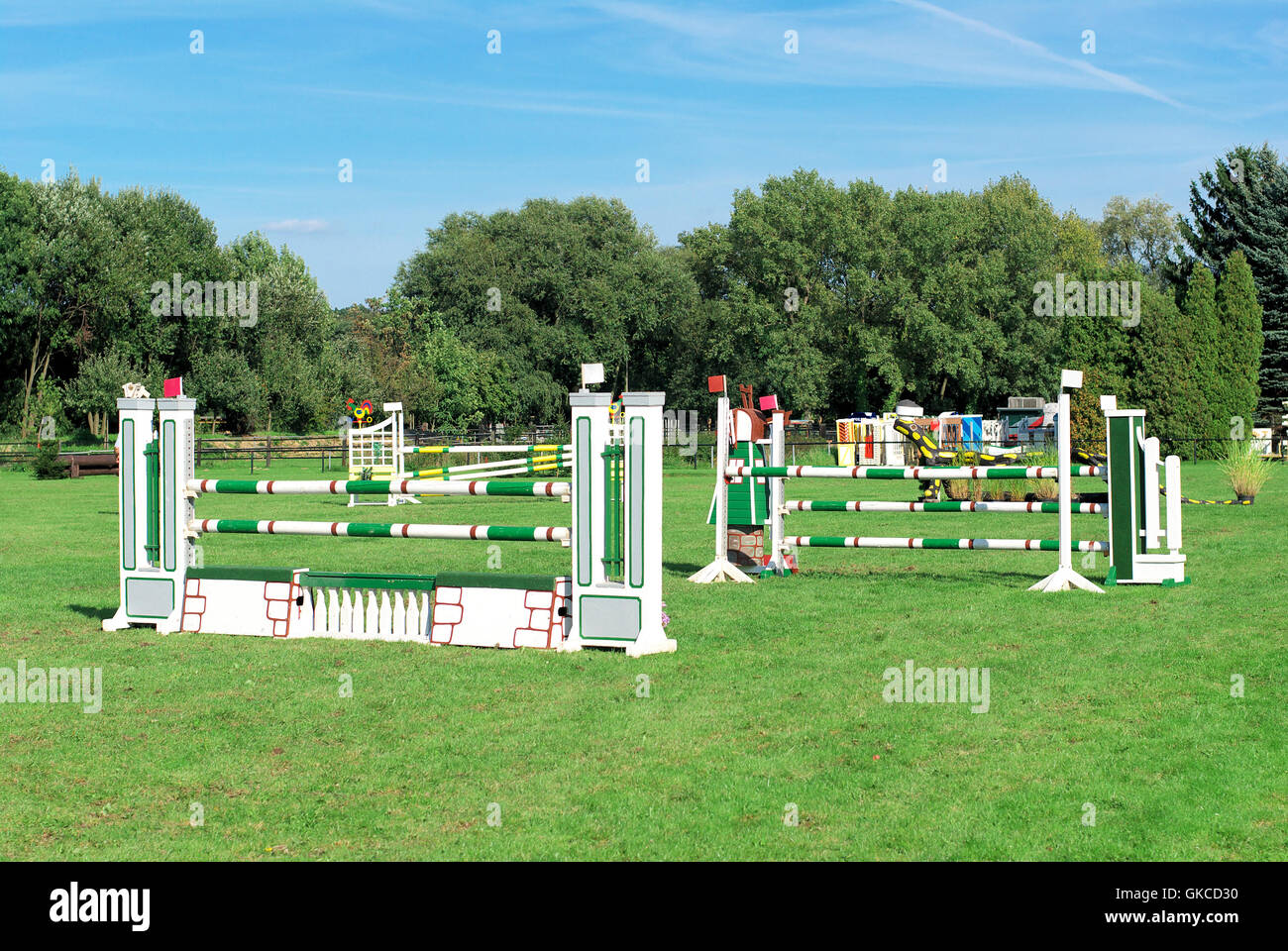 hurdles for springtunier Stock Photo