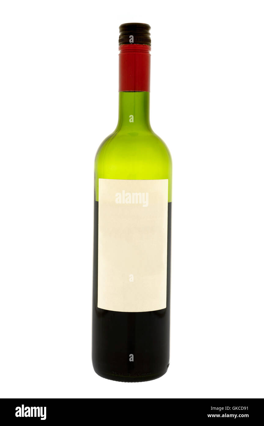Wine bottle isolated on white background Stock Photo - Alamy