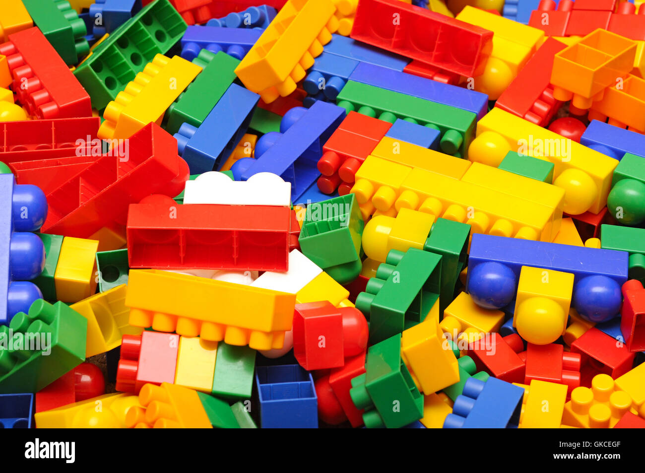 pile plastic toy blocks Stock Photo Alamy