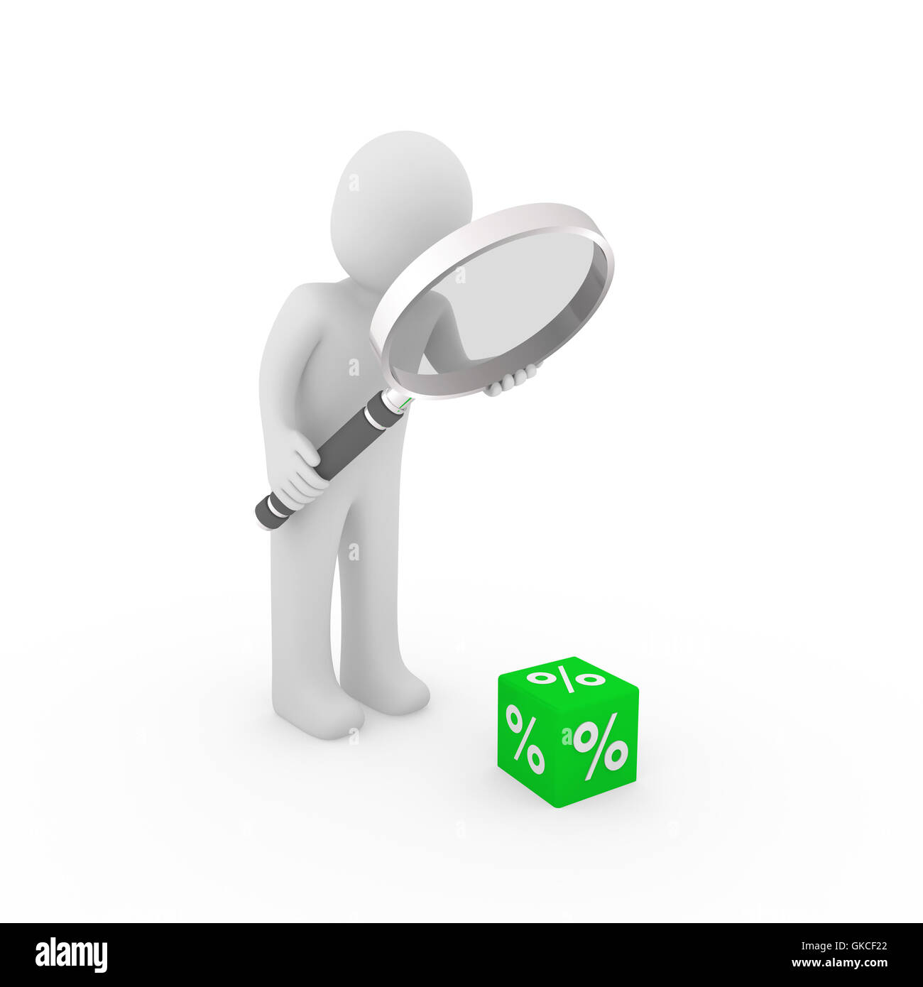 3d man human glass lens loupe search optical Cut Out Stock Images ...