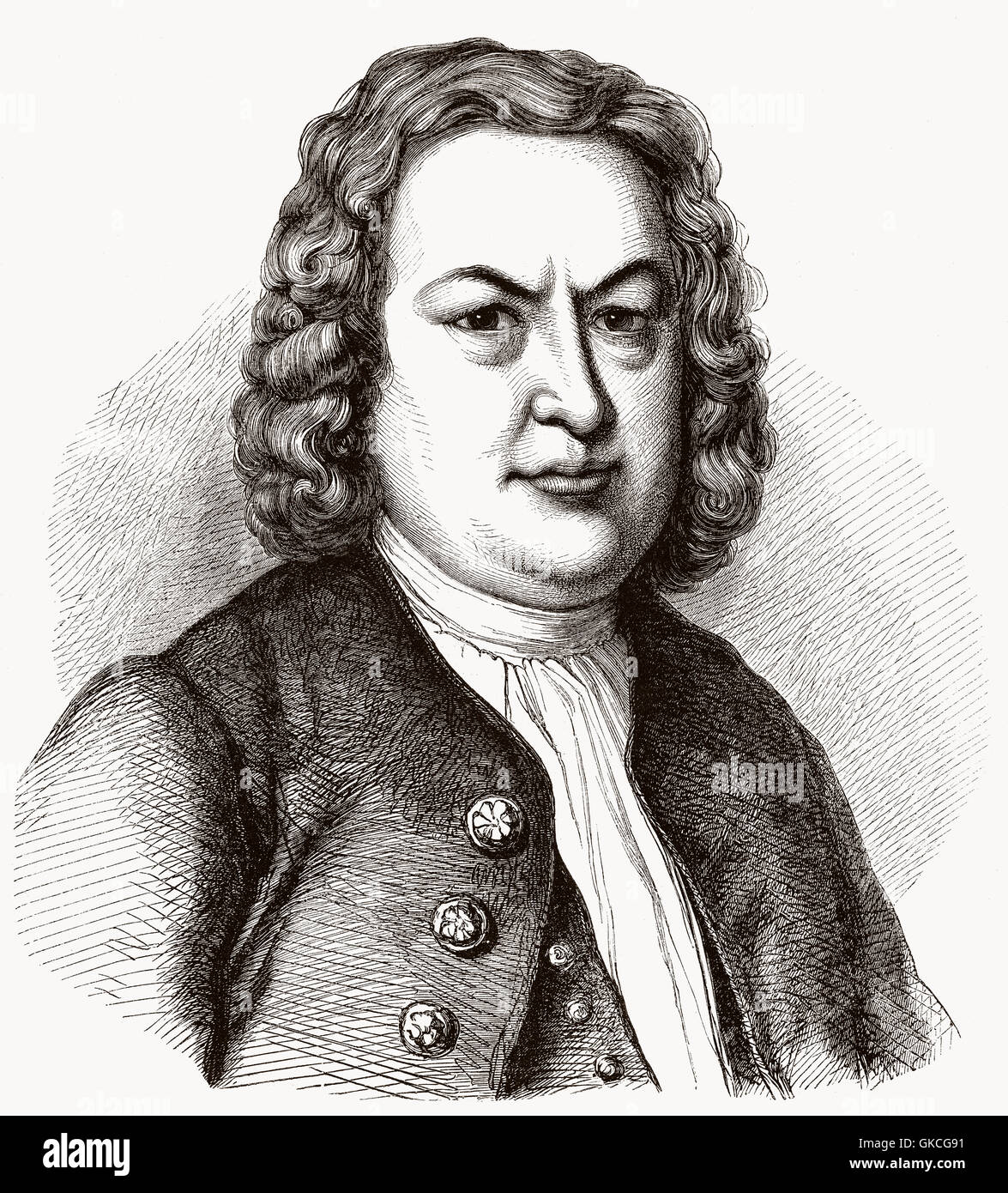 Johann Sebastian Bach, 1685-1750, German composer Stock Photo
