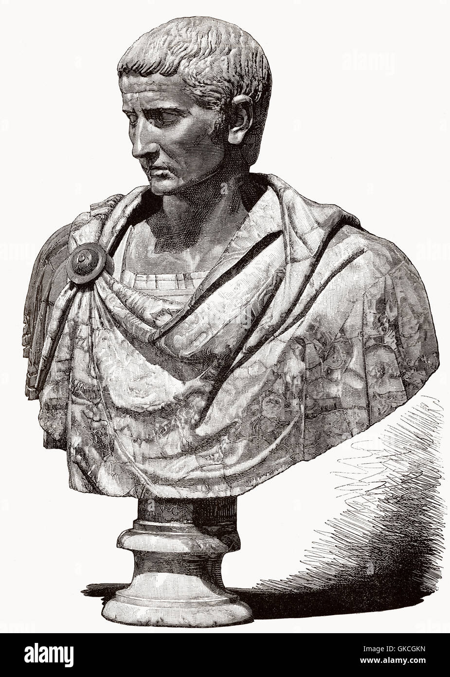 Trajan, Marcus Ulpius Traianus, Imperator Caesar Nerva Traianus Divi Nervae filius Augustus; 53 - 117, Roman emperor from 98 unt Stock Photo