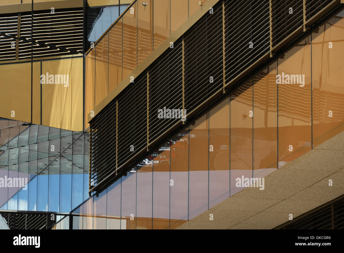 Exterior detail of Gold Building. Johanneberg Science Park, Gothenburg, Sweden. Architect: White Arkitekter , 2015. Stock Photo
