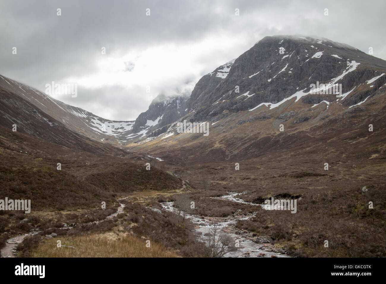 The imposing north face of Ben Nevis. Stock Photo