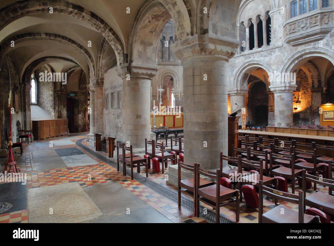 Interior of St Bartholomew the Great church, London, Great Britain ...
