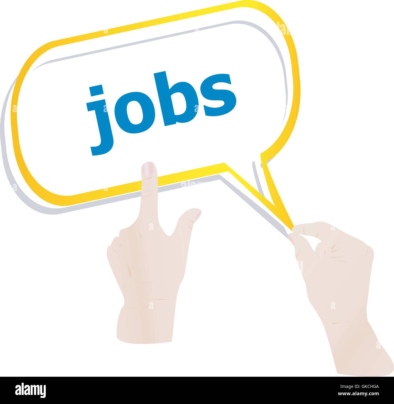 Creative word hands holding people Stock Vector Images - Alamy