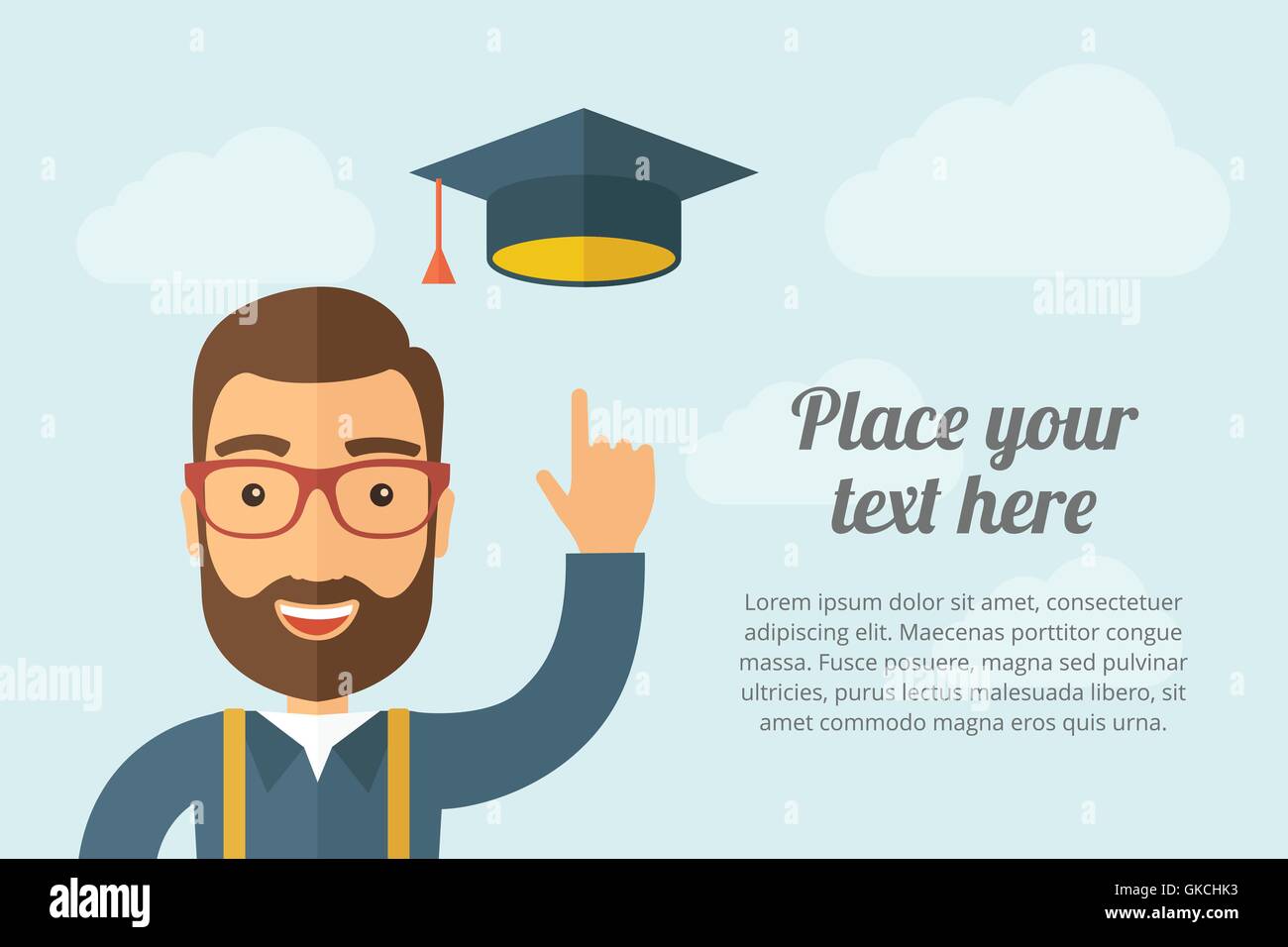 Graduation diploma mortarboard achievement Stock Vector Images - Alamy