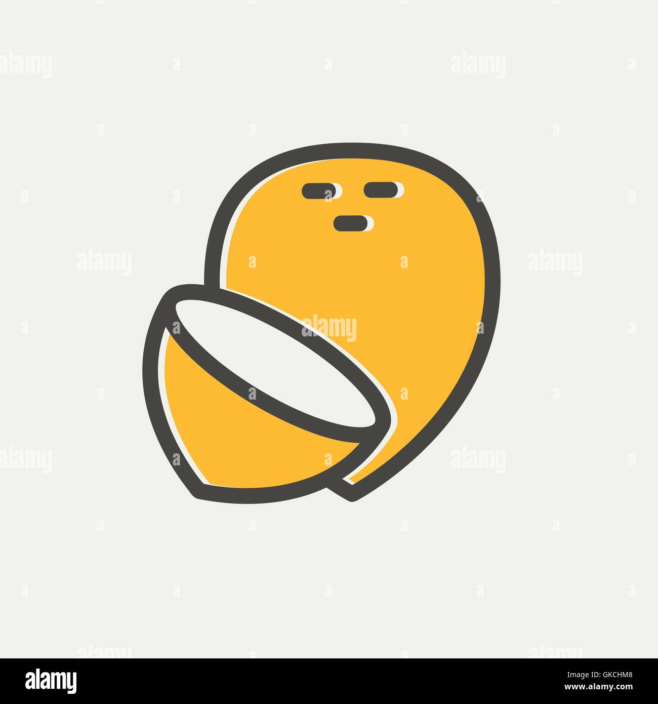 Coconut thin line icon Stock Vector Image & Art - Alamy