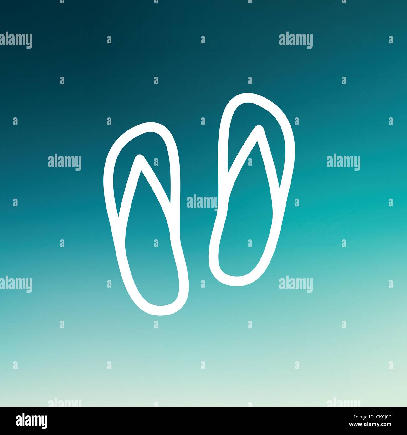 Beach slippers thin line icon Stock Vector Image & Art - Alamy