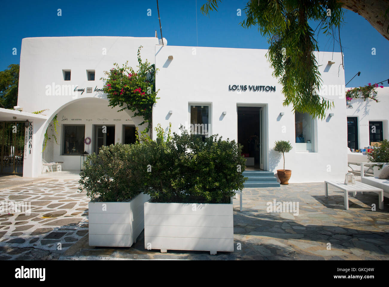 Louis Vuitton shop, Mykonos Town Stock Photo - Alamy
