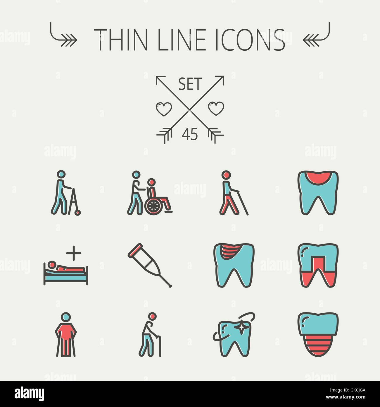 Medicine thin line icon set Stock Vector Image & Art - Alamy