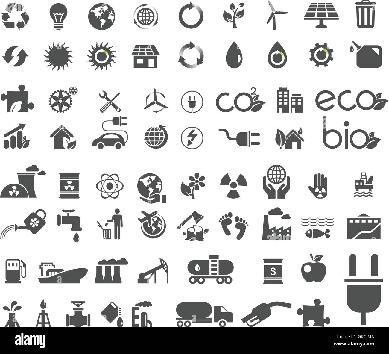 Collection of ecology flat icons Stock Vector Image & Art - Alamy