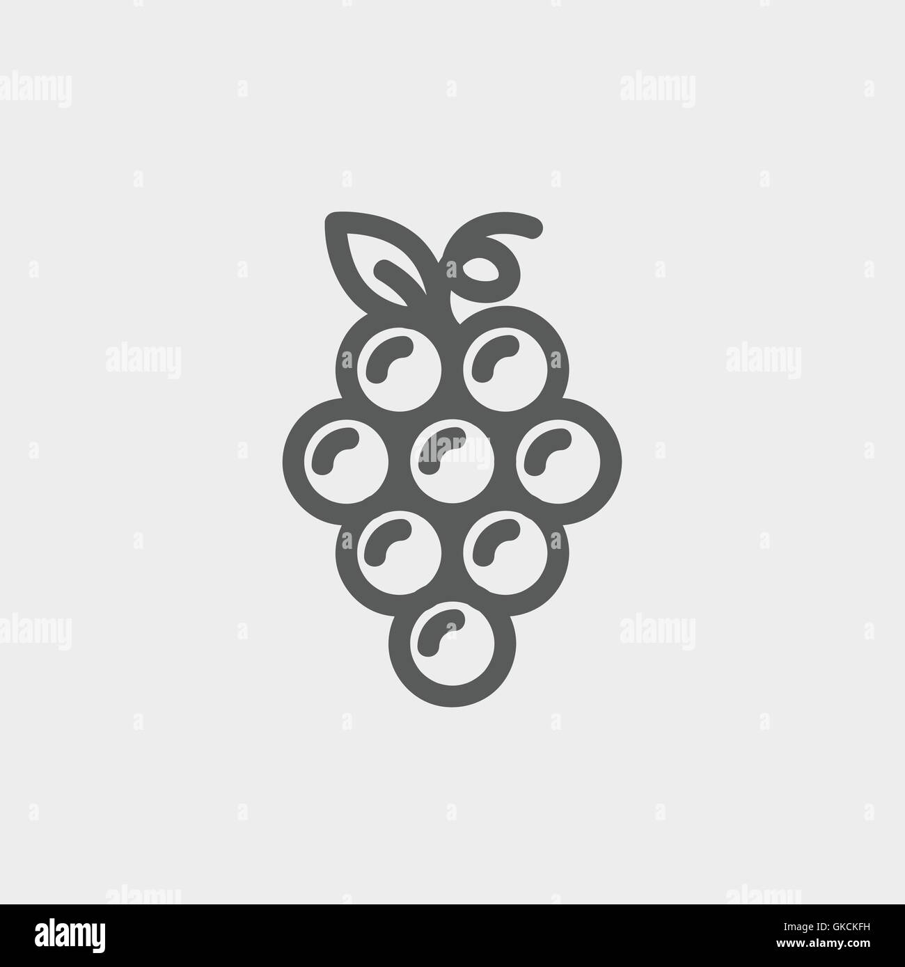 Bunch of grapes thin line icon Stock Vector Image & Art - Alamy