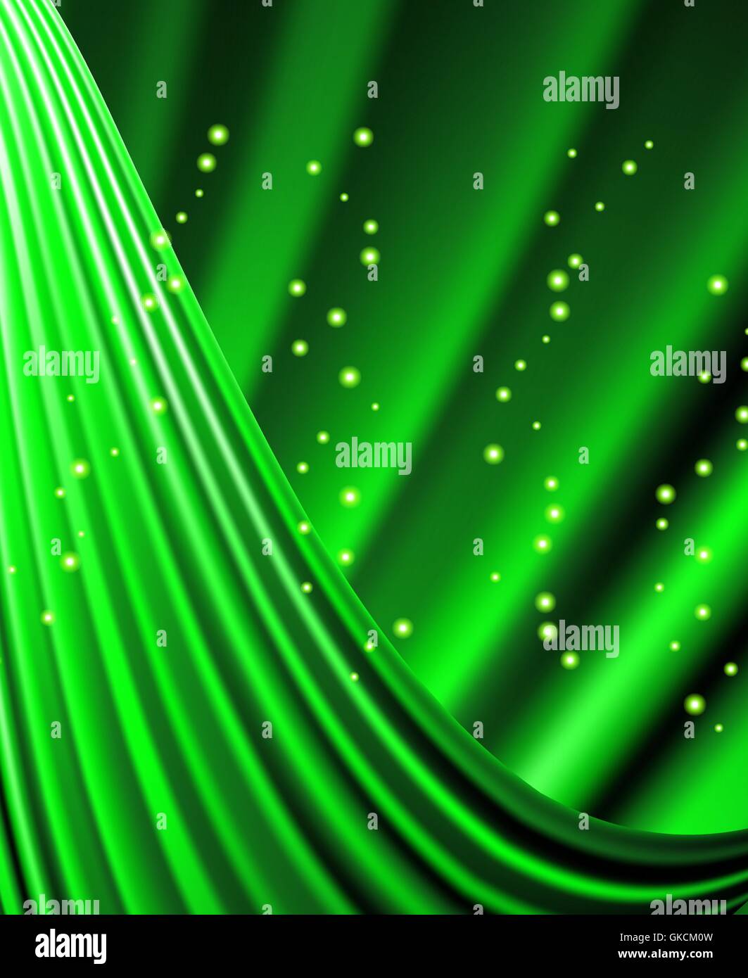 stars are falling on the background of green rays Stock Vector Image ...