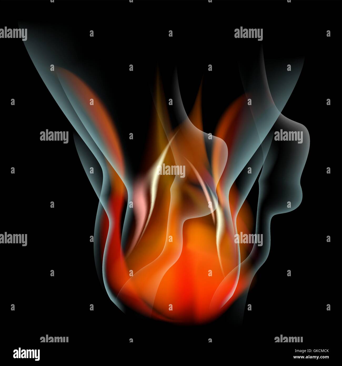 Burn flame fire vector abstract background Stock Vector