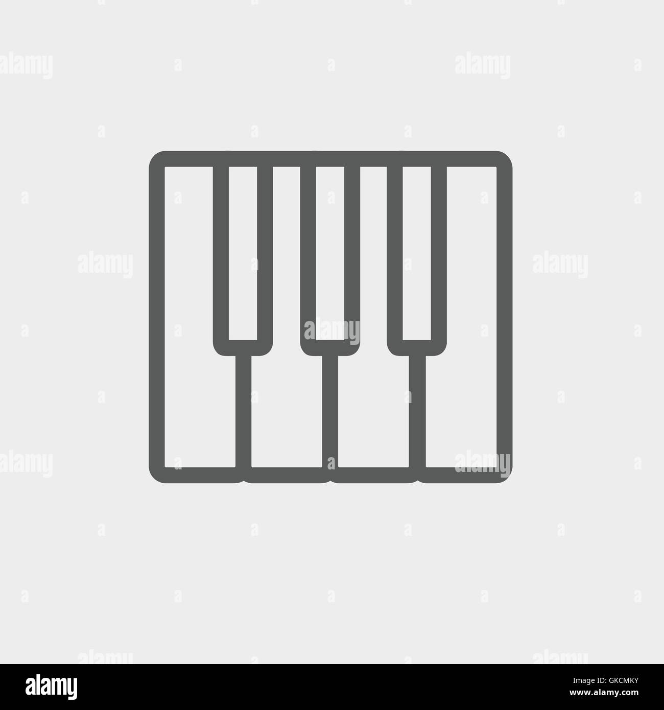 Piano keys thin line icon Stock Vector Image & Art - Alamy