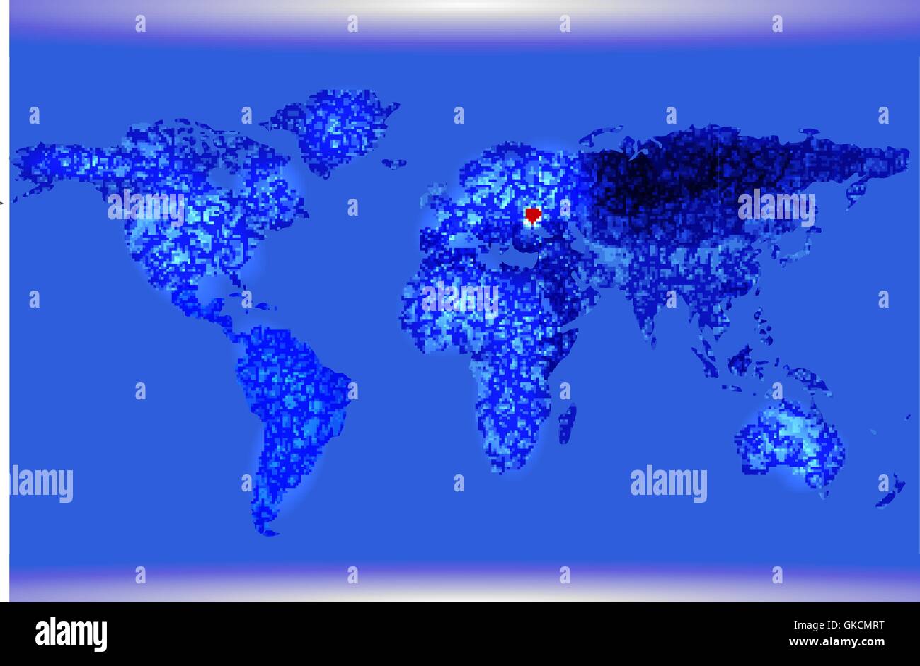 World map vector lines hi-res stock photography and images - Alamy
