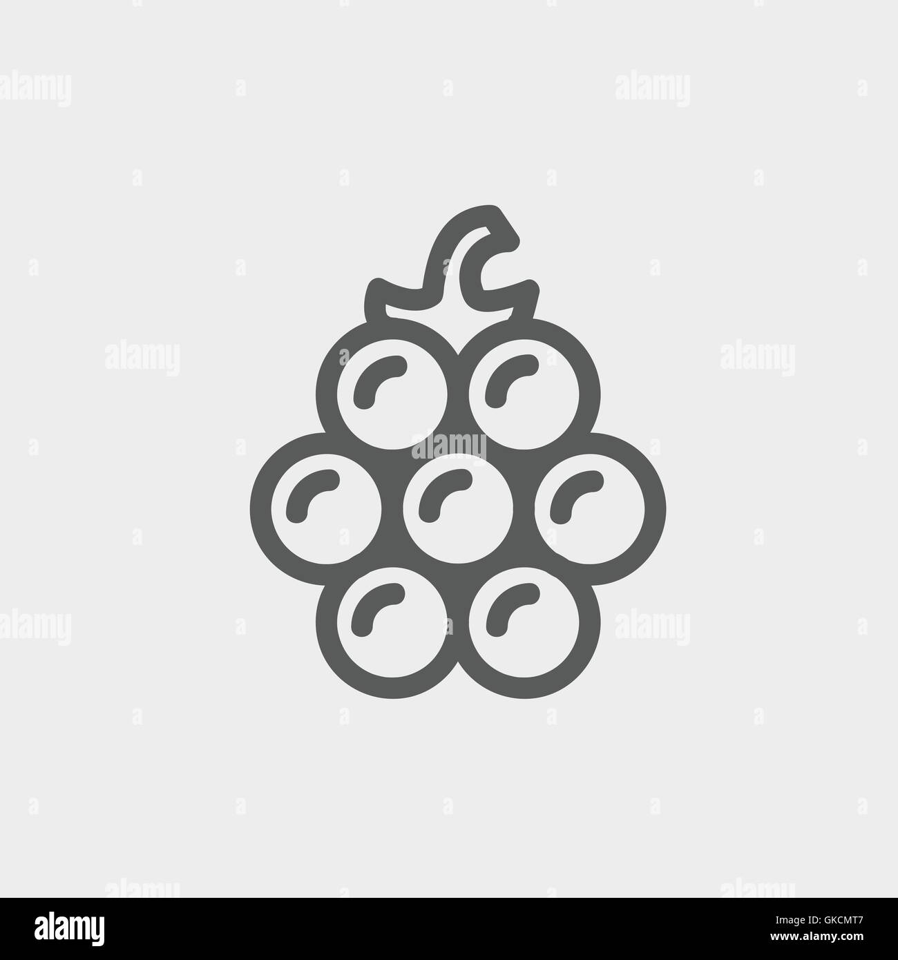 Lanzones fruit thin line icon Stock Vector