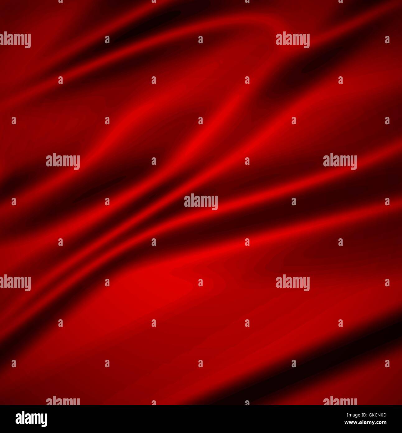 Beautiful Red Silk. Drapery Textile Background, Vector Illustration