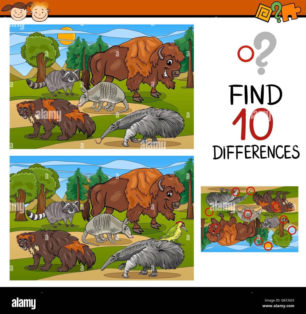 finding differences game cartoon Stock Vector Image & Art - Alamy