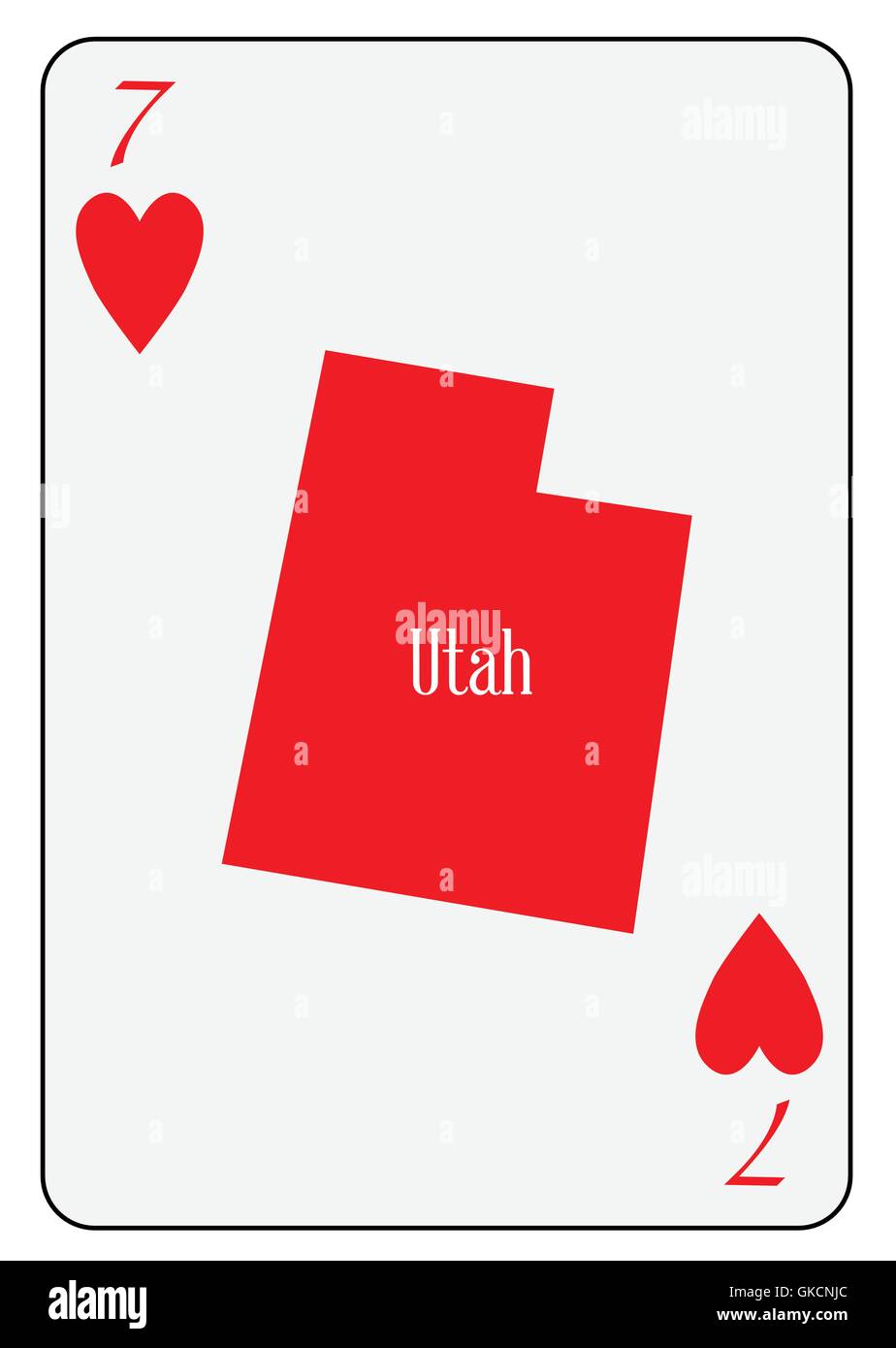 USA Playing Card 7 Hearts Stock Vector Image & Art Alamy