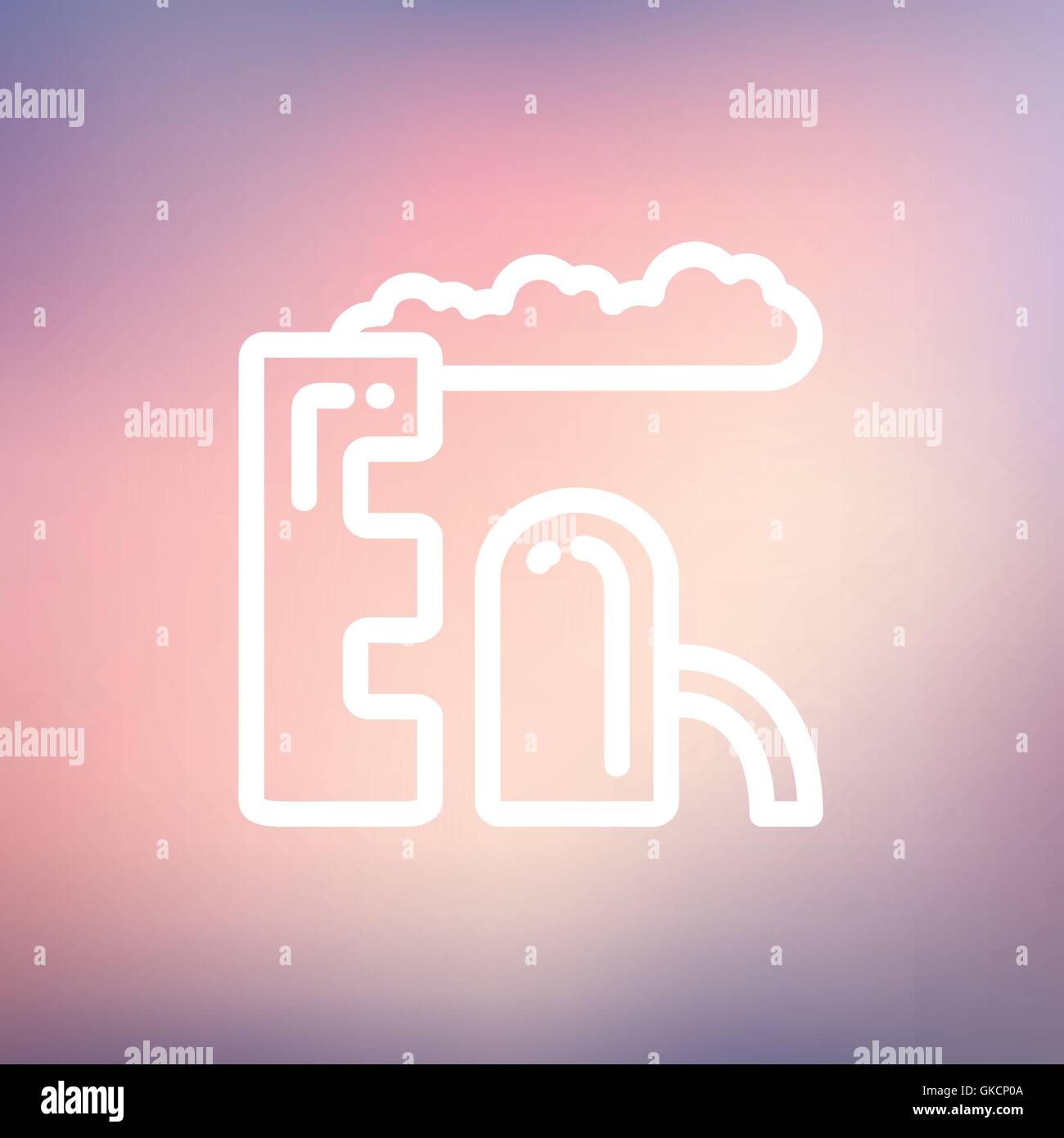 Factory thin line icon Stock Vector Image & Art - Alamy