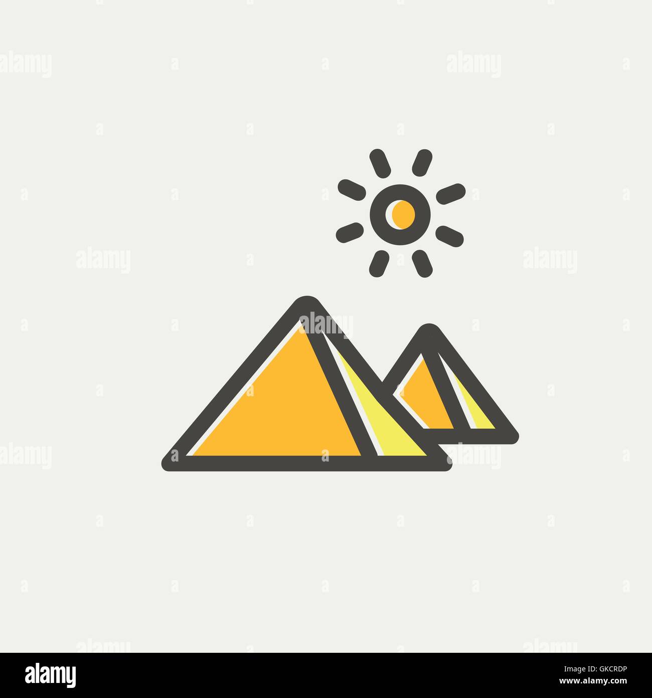 The Pyramids of Giza thin line icon Stock Vector Image & Art - Alamy