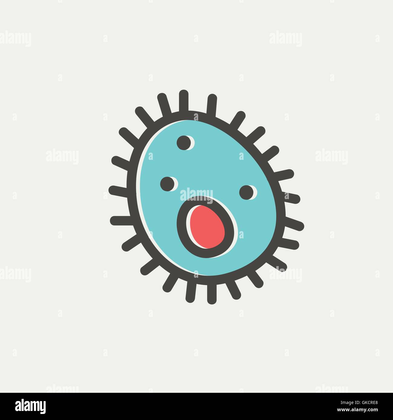 Bacteria thin line icon Stock Vector Image & Art - Alamy