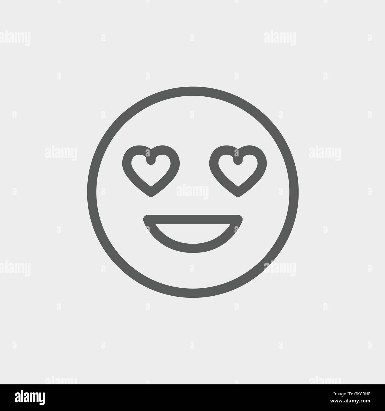 In love thin line icon Stock Vector