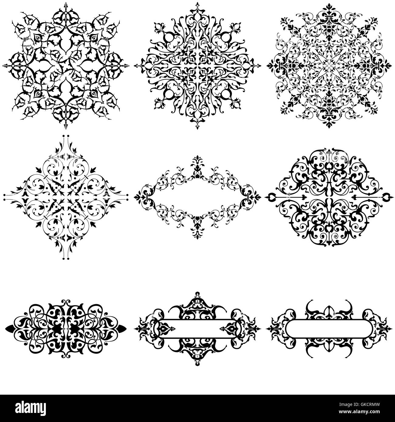 Ornamental Design Elements Stock Vector Image & Art - Alamy