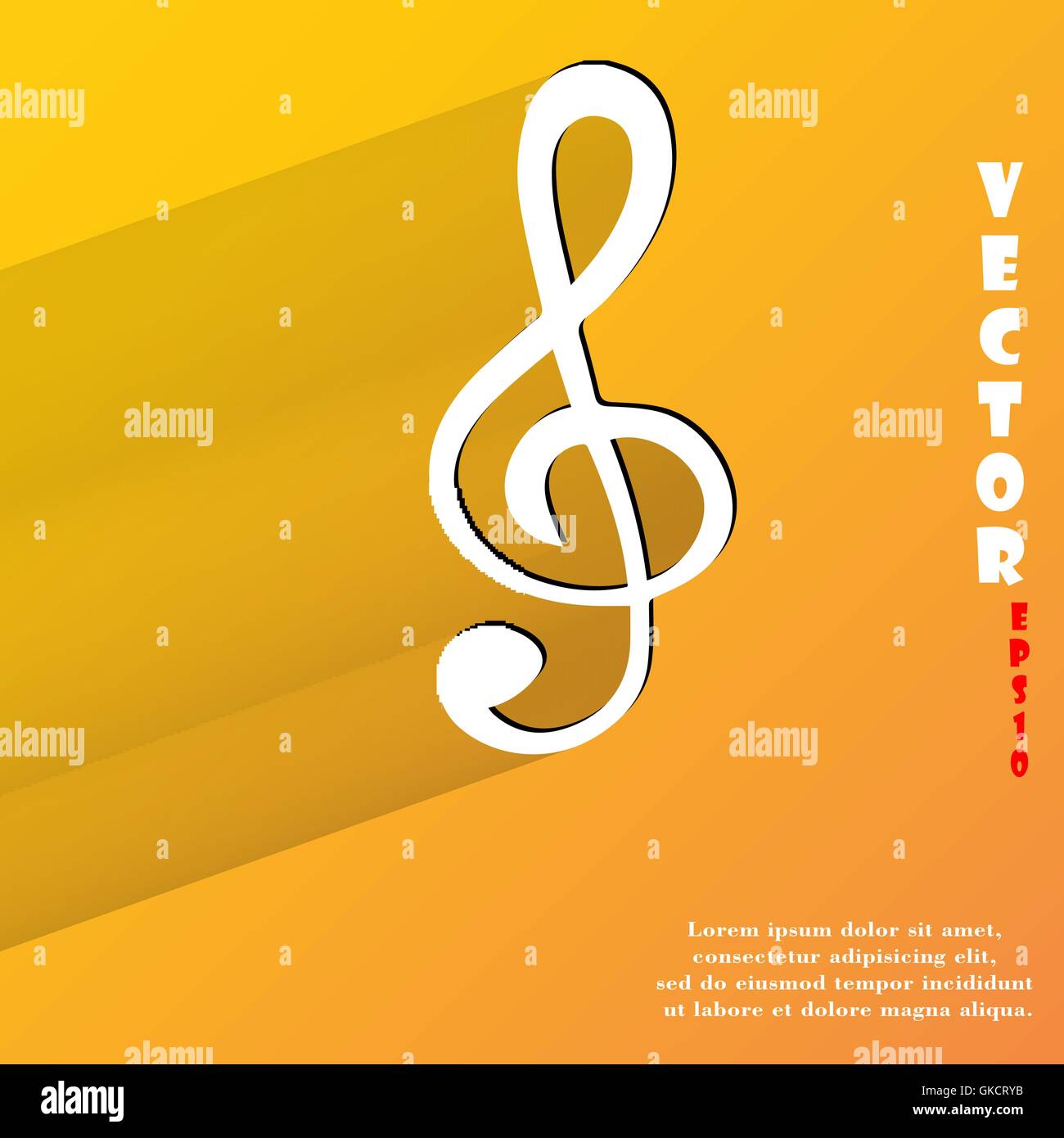 Music elements notes web icon, flat design Stock Vector Image & Art - Alamy