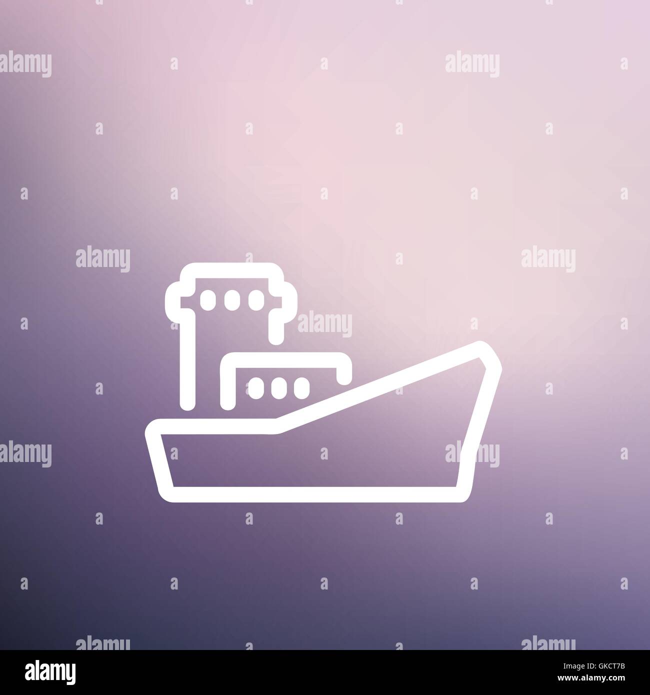 Cargo vessel thin line icon Stock Vector Image & Art - Alamy