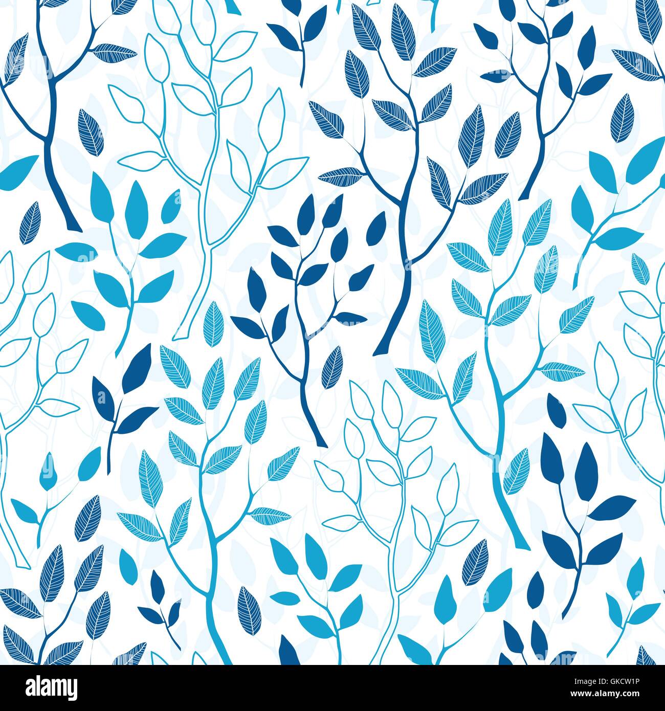 Vector blue forest seamless pattern background Stock Vector Image & Art ...