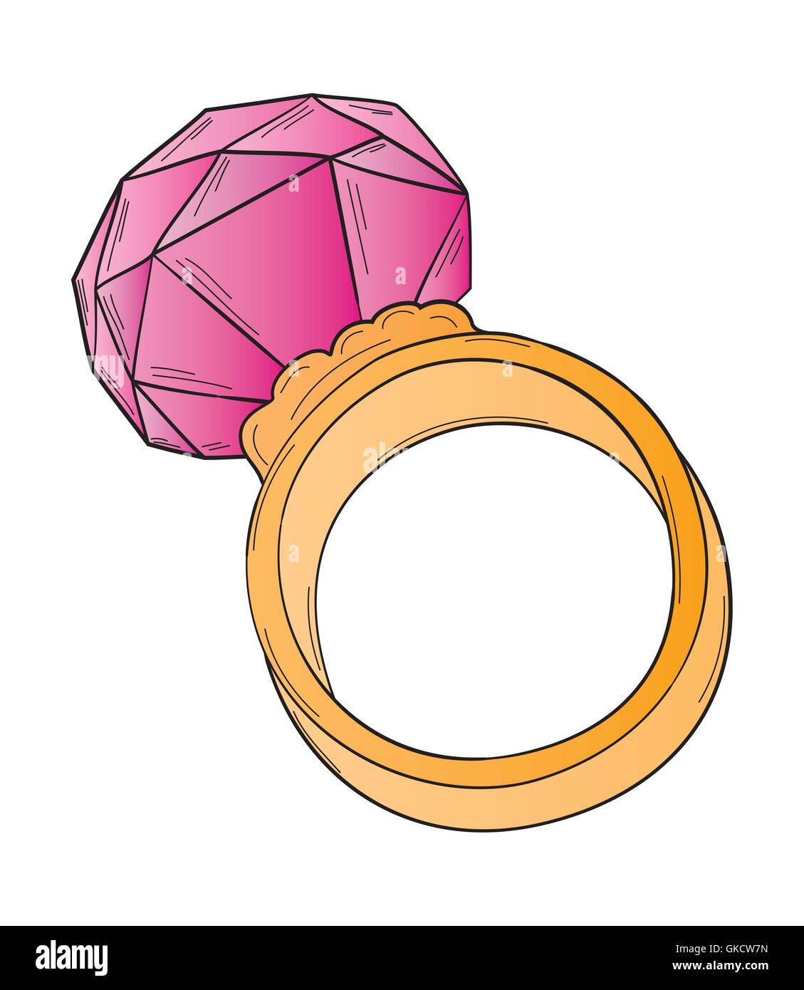 gold ring with big stone Stock Vector Image & Art - Alamy