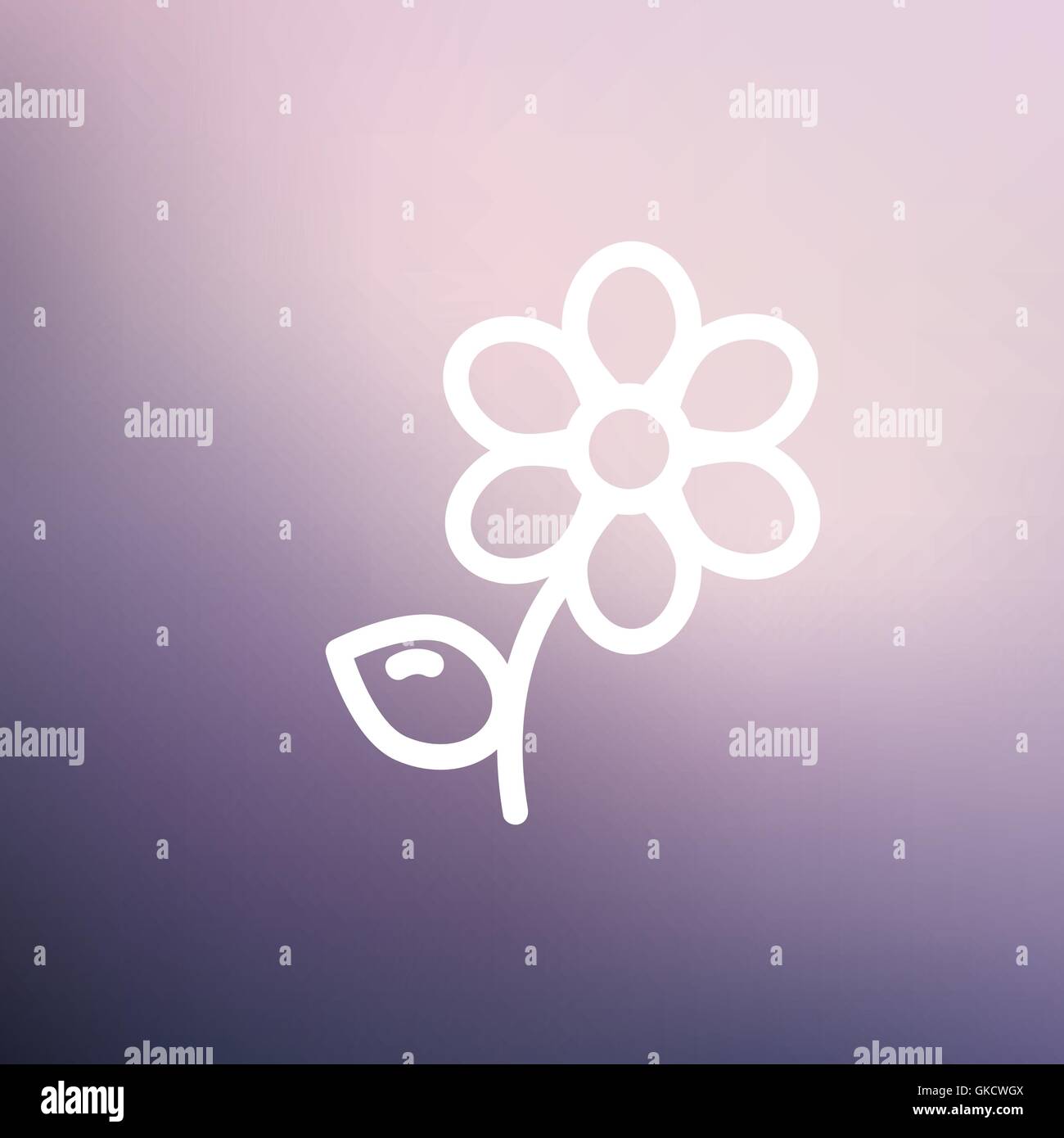 Flower thin line icon Stock Vector Image & Art - Alamy