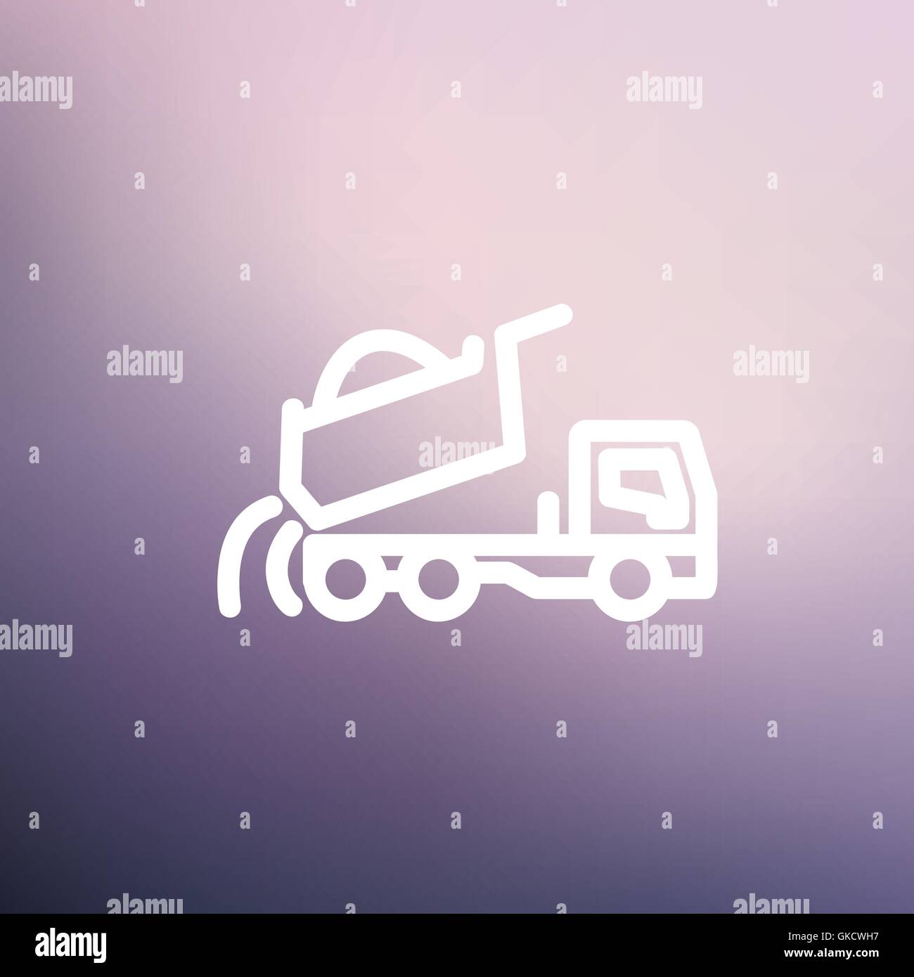 Dump truck thin line icon Stock Vector Image & Art - Alamy