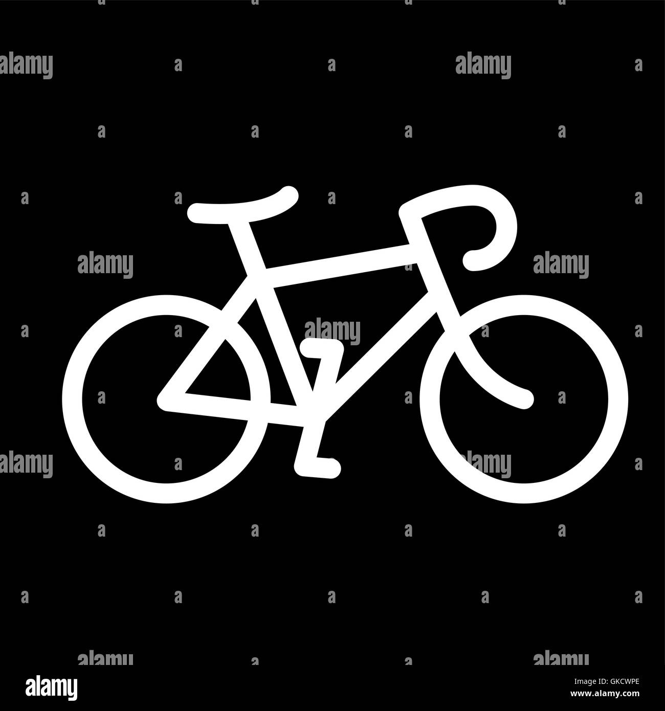 Minimalistic bicycle icon Stock Vector