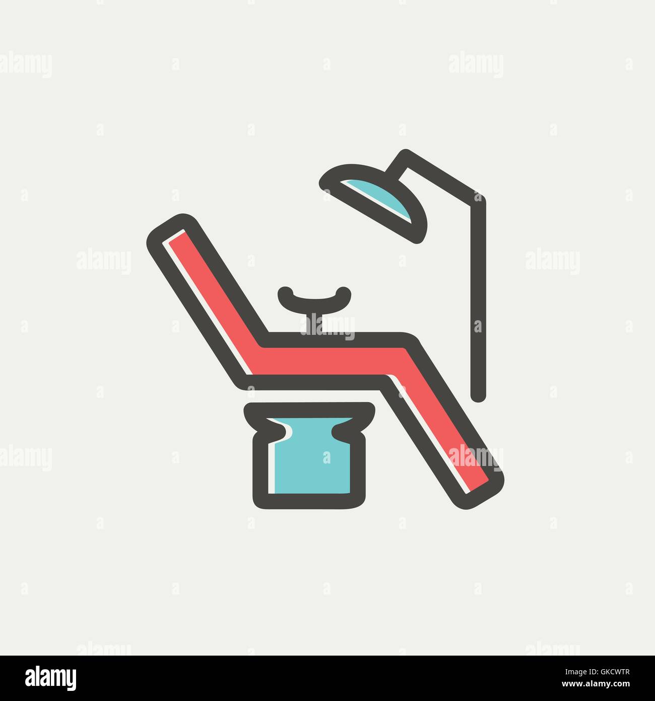 Dental chair thin line icon Stock Vector Image & Art - Alamy